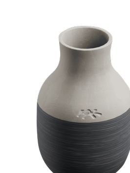 Kähler Omaggio Vase Circulare Antrasittgrå Ø8xH12,5 (521-690148)