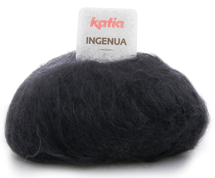 Katia  Garn Ingenua Svart 02, 50g (766-389-02)
