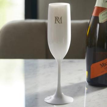 Riviera Maison RM Champagneglass Plast Hvit H22,5