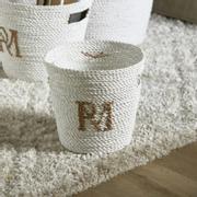 Riviera Maison RM Kurv Raffia Hvit H25