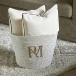 Riviera Maison RM Kurv Raffia Hvit H34 (443-555574)
