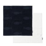 Riviera Maison Long-Island Kjøkkenhåndkle Svart-Hvit 2pk (443-556890)