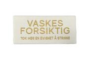 Kort og Godt Symerke "Vaskes Forsiktig" 5x2, 5 (1stk) (624-PL244)