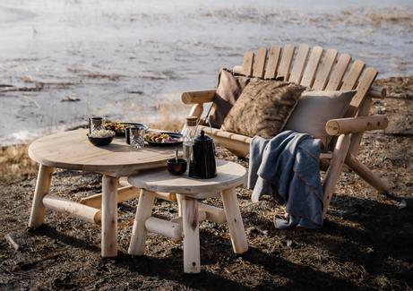 Canadian Outdoor Log Rundt bord Ø90 Sedertre (340-2505)