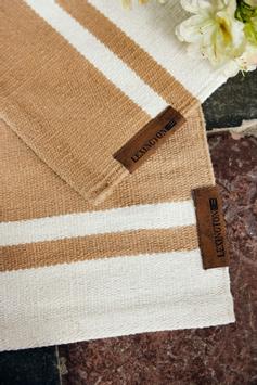 Lexington Gulvteppe Bomull Beige-Hvit (588-10008090)