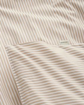 GANT Sengesett Skjortestriper Percale-bomull Dry-Sand
