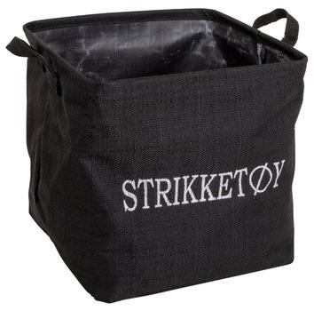 BC Kurv "Strikketøy" Sort 31x31 (153-122239)