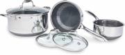 HexClad Grytesett med lokk 3stk, Non-Stick Gordon Ramsay (573-CWPT06-ST)