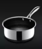 HexClad Grytesett med lokk 3stk, Non-Stick Gordon Ramsay (573-CWPT06-ST)