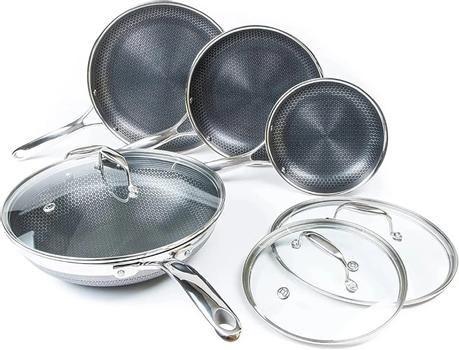 HexClad Wok- og Stekepannesett 3stk, Non-Stick (573-CWPN07-ST)