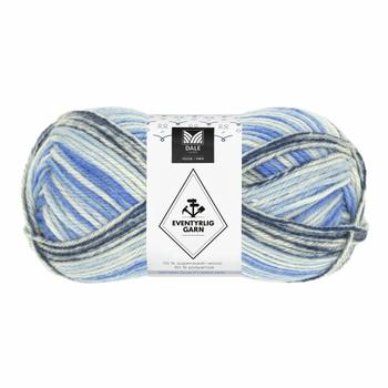 Dale Garn Eventyrlig Jeansblå Striper 7611, 100g