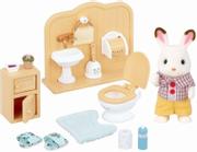Sylvanian Families Sjokoladekanin Bror og Baderomsmøbler (366-5015)