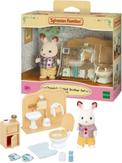 Sylvanian Families Sjokoladekanin Bror og Baderomsmøbler (366-5015)