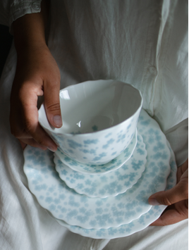 Wik & Walsøe Slåpeblom Tallerken Blå Ø21 (500-85220)