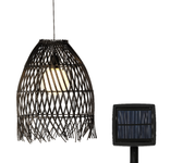 Kaemingk Pendellampe Solcelle Rattan Svart H36 (487-898765)