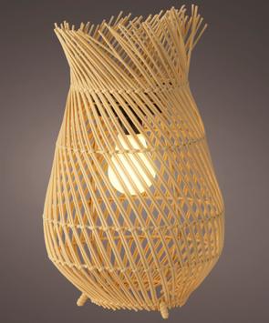 Kaemingk Lanterne Solcelle Rattan Natur H36 (487-898766)