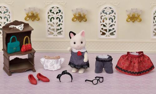 Sylvanian Families Byjente Tuxedo Cat Motesett (366-5462)