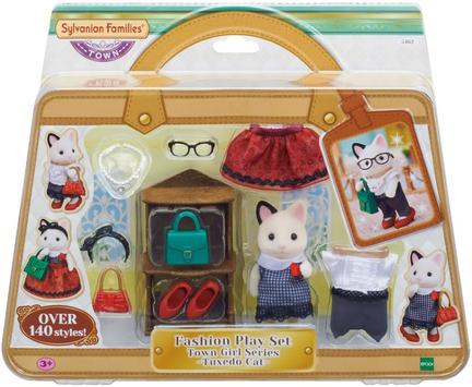Sylvanian Families Byjente Tuxedo Cat Motesett (366-5462)