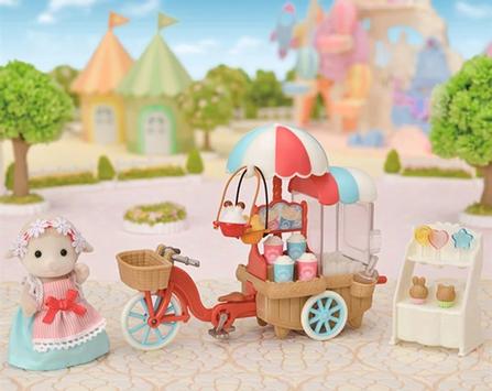 Sylvanian Families Popcorn-Sykkelvogn og Sauemor Barbara (366-5653)