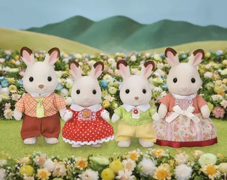 Sylvanian Families Sjokoladekanin Familie 4 stk