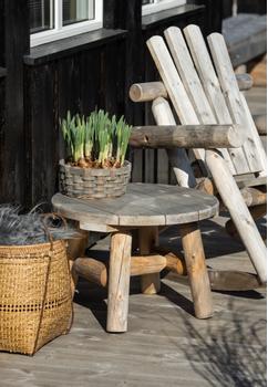 Canadian Outdoor Log Rundt Sidebord Ø60cm (340-2503)