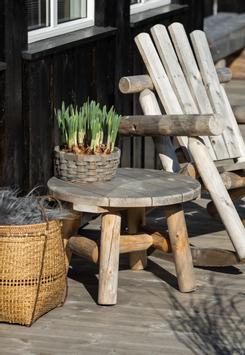 Canadian Outdoor Log Rundt Sidebord Ø60cm (340-2503)