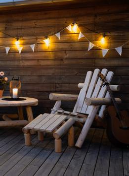 Canadian Outdoor Log Fotskammel Ottoman (340-2523)