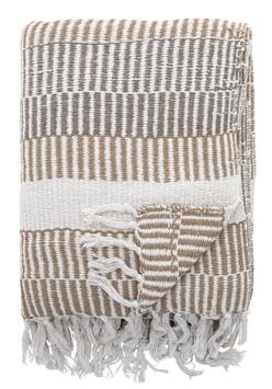 Bloomingville Isnel Pledd Natur Bomull 130x160