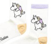 Mummi Sokker Retro Dame Hvit-Lilla_str.36-42 (708-MOOMIN29E)