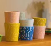 Klevering Soba Krus Multi 4stk H8,5 porselen (712-2837-01)