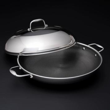 HexClad Stekepanne med stållokk Ø36,  Non-stick (573-CWPNLD14)