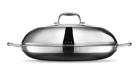 HexClad Stekepanne med stållokk Ø36,  Non-stick (573-CWPNLD14)