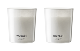 MERAKI Duftlys White Garden 2pk