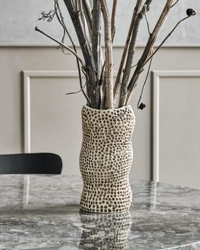 House Doctor Pan Vase Beige Ø15xH29