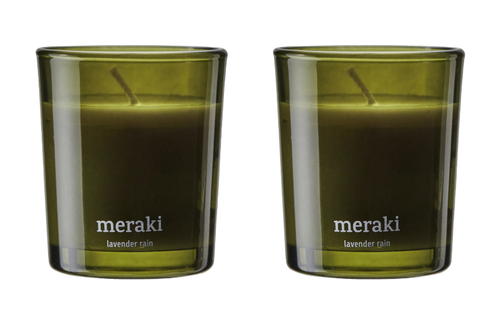 MERAKI Duftlys Lavender Rain 2pk