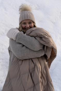 Norsk Dun Out&About Dunpledd Beige