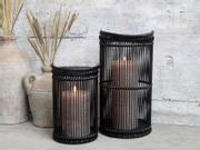 Chic Antique Lanterne Bambus Svart H25 (529-25050124)