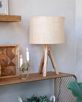 Chic Antique Bordlampe med skjerm H55,5