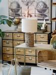 Chic Antique Bordlampe med skjerm, Flettet (529-71113100)