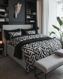 Halvor Bakke Anura Sengesett Sateng Sort-Hvit (479-118606,118607,118608)