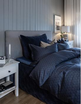 Borås Cotton Betty Sengesett Sateng Blå (479-118764,118766,118768)