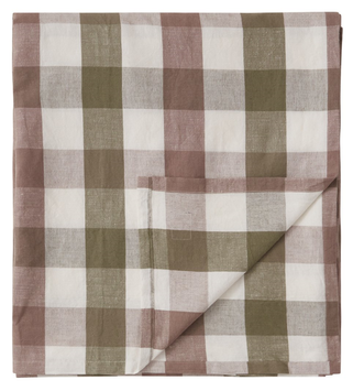 Lexington Checked Duk Oliven Lin-Bomull (588-12433002)