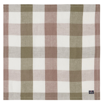 Lexington Checked Serviett Oliven Lin-Bomull (588-12433003-8061)