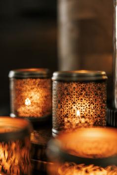 Halvor Bakke Lyslykt Springbok Metall 4pk (415-H50572)