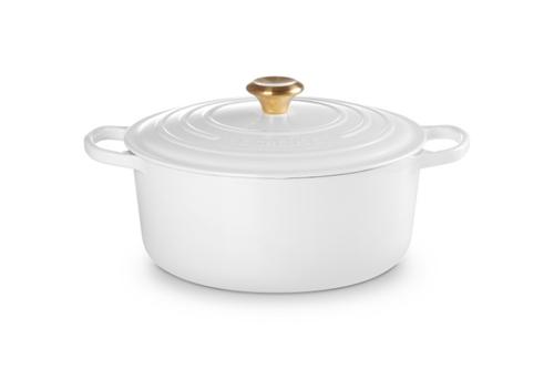Le Creuset Støpejernsgryte Signature Hvit 6,7L (796-21177280101441)