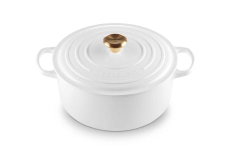 Le Creuset Støpejernsgryte Signature Hvit 6,7L (796-21177280101441)