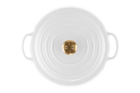 Le Creuset Støpejernsgryte Signature Hvit 6,7L (796-21177280101441)