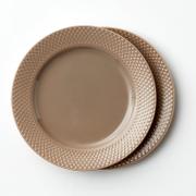 Lyngby Rhombe-Earth Lunsjtallerken clay_2pk