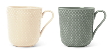 Lyngby Rhombe-Earth Kopper marble+moss 2pk (521-201883)