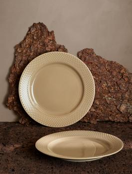 Lyngby Rhombe-Earth Lunsjtallerken clay_2pk (521-201881)